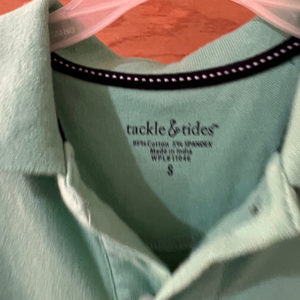 Classic Mint Green Polo Shirt for Men Size Small - Picture 3 of 6